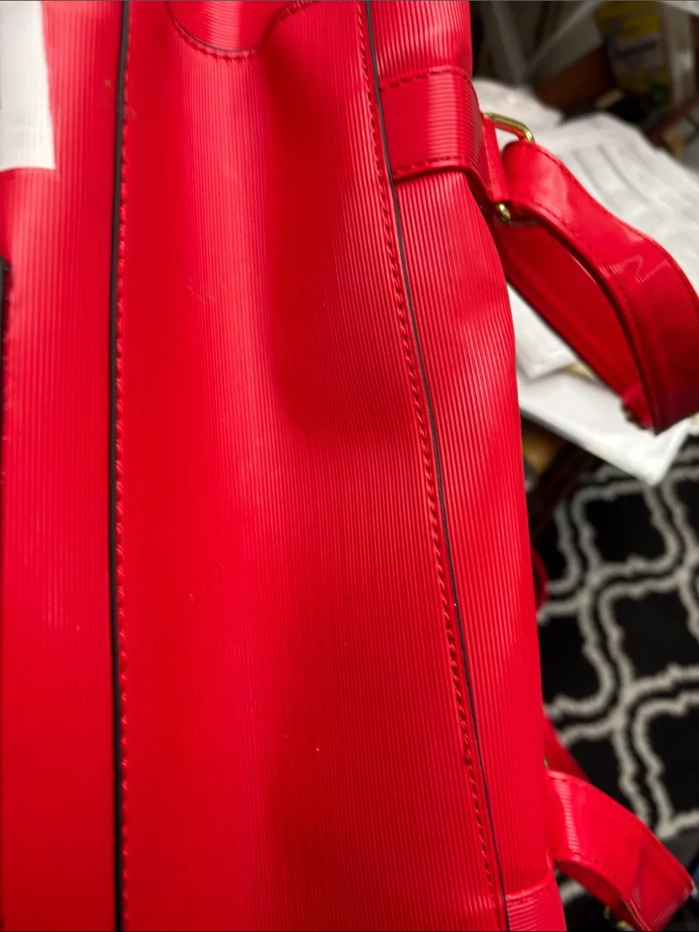 Steve Madden Red Logo back pack/laptop Tote - Pristine, no call out - NWT#020